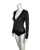 Black Rhinestone Bodysuit