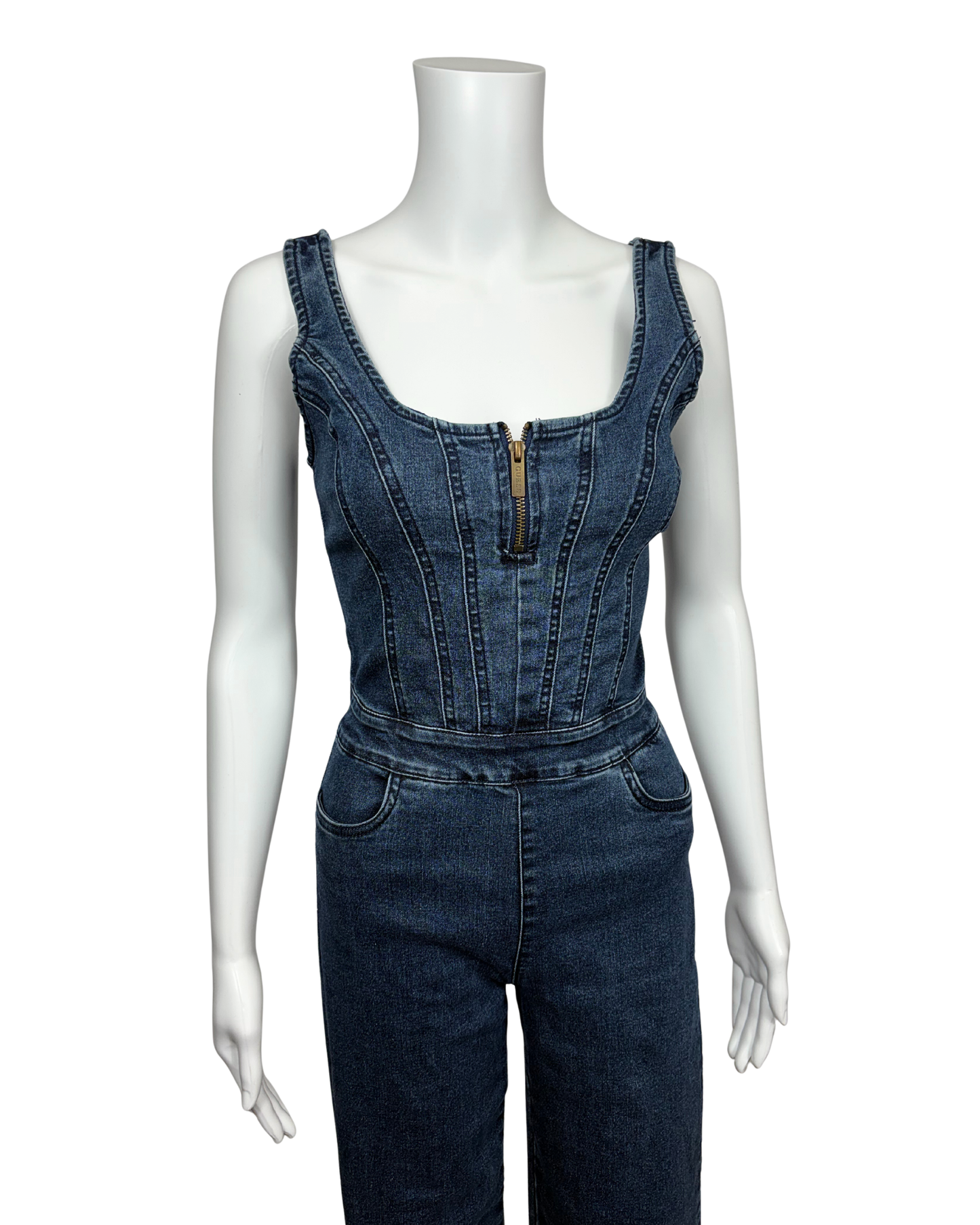 Denim Corset Jumpsuit