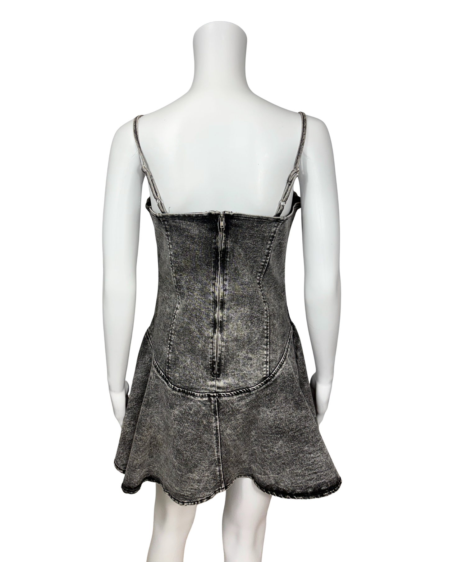 Acid Wash Denim Mini Dress