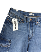 Mid Rise Cargo Wide Leg Jeans