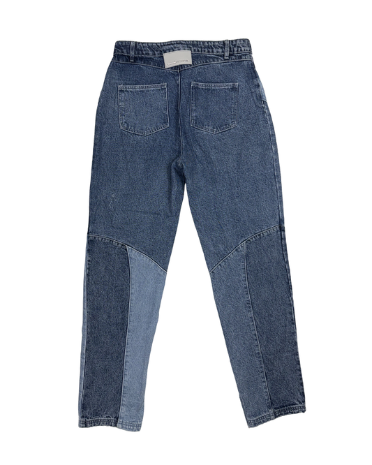 Lace Up Patchwork Jeans