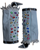 Rhinestone Denim Boots