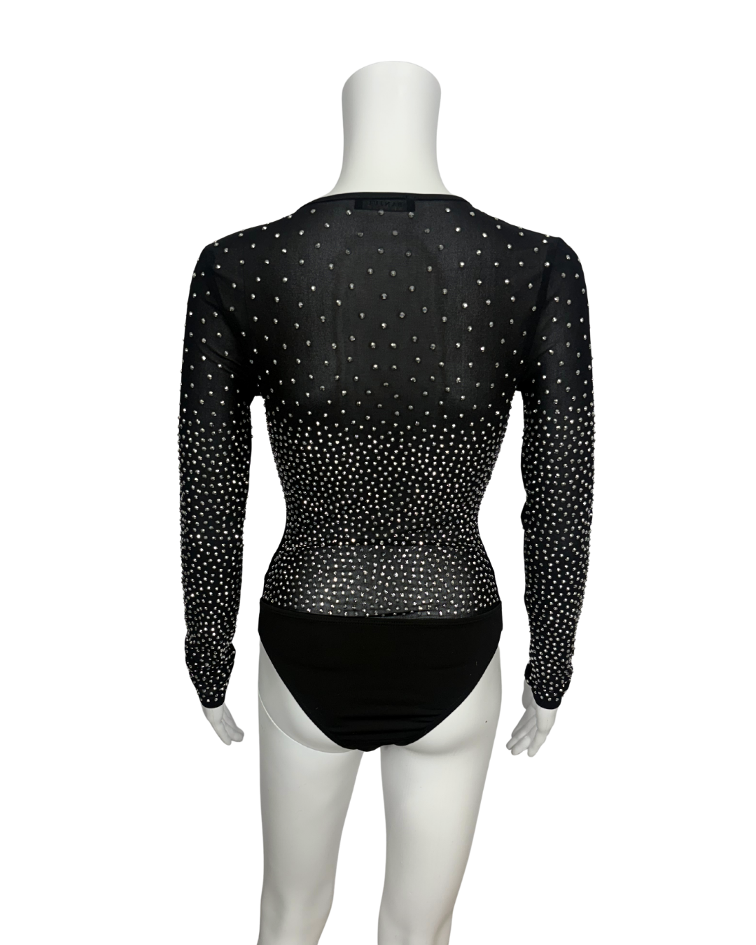Black Rhinestone Bodysuit