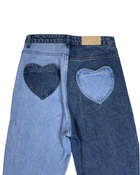 Two Tone Heart Pocket Jeans