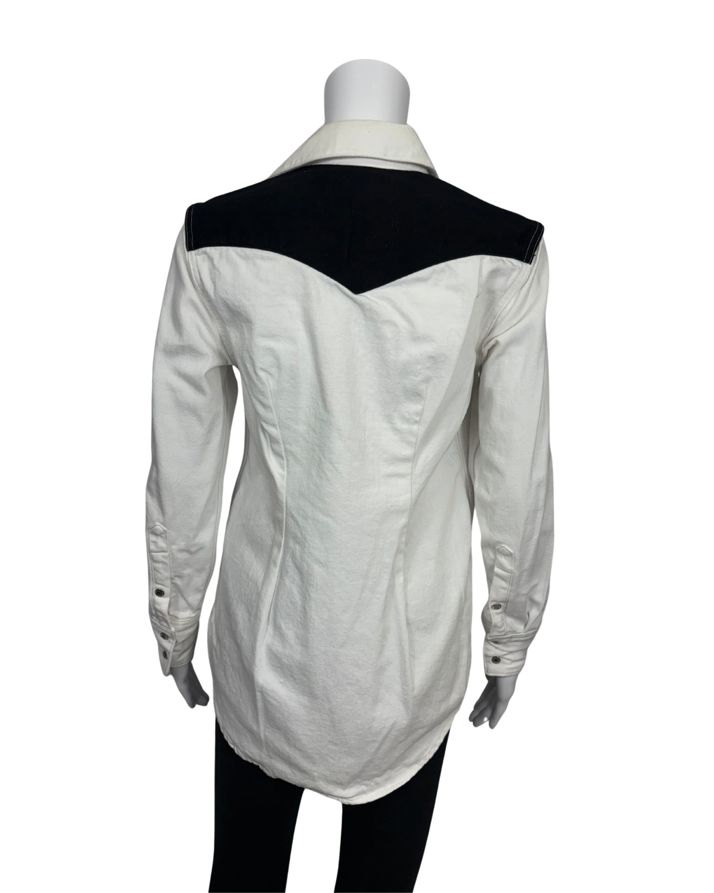 Black & White Western Denim Shirt
