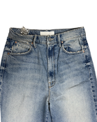 Custom Crystal Hem High-Waisted Sneak Jeans