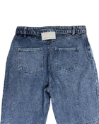 Lace Up Patchwork Jeans