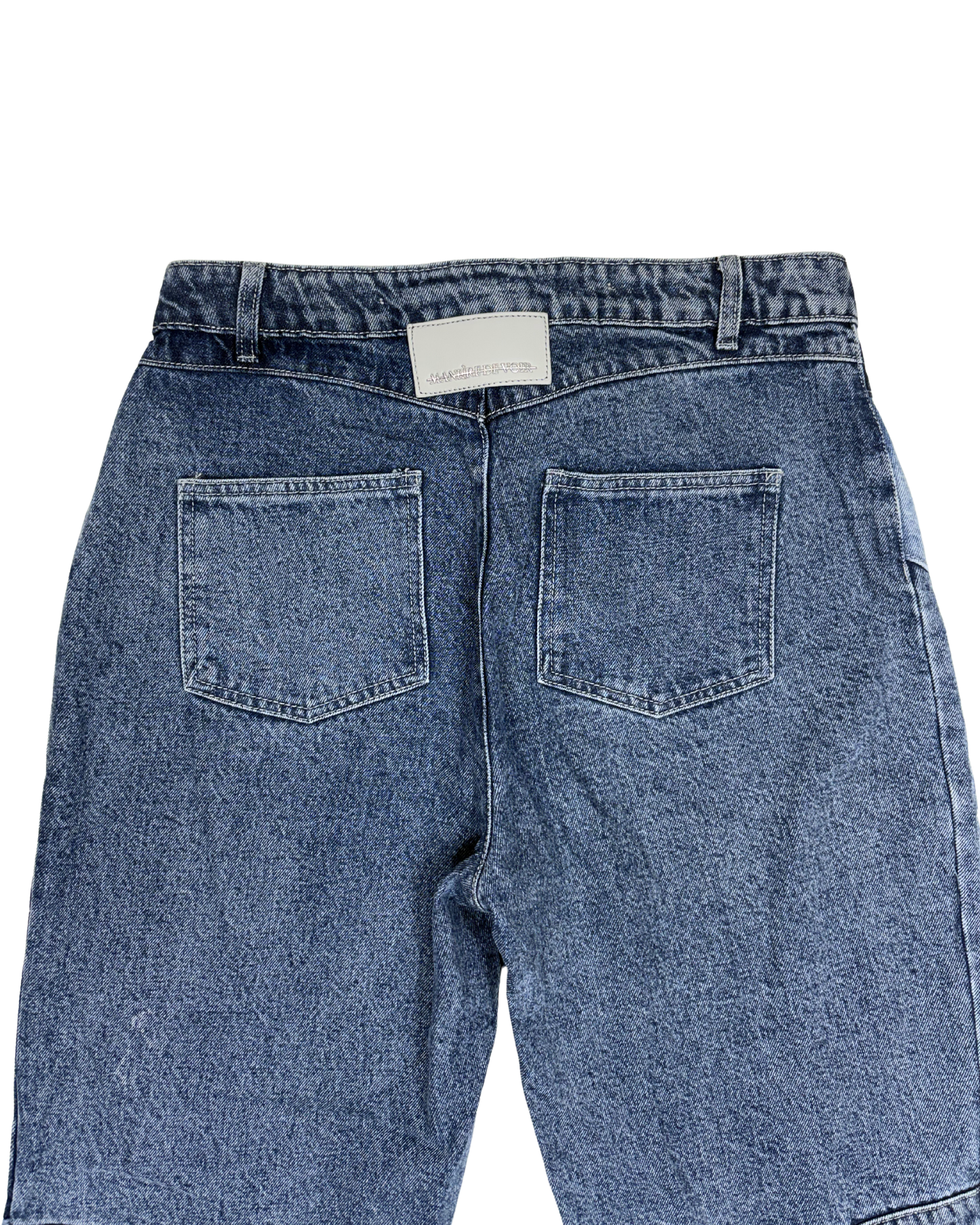 Lace Up Patchwork Jeans