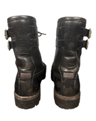 Brown Leather Biker Boots