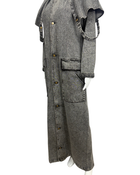 Vintage Black Denim Duster Coat