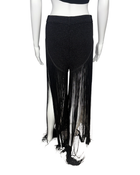 Black Embillished Fringe Shorts