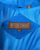 Vintage Blue Suede Fringe Leather Jacket