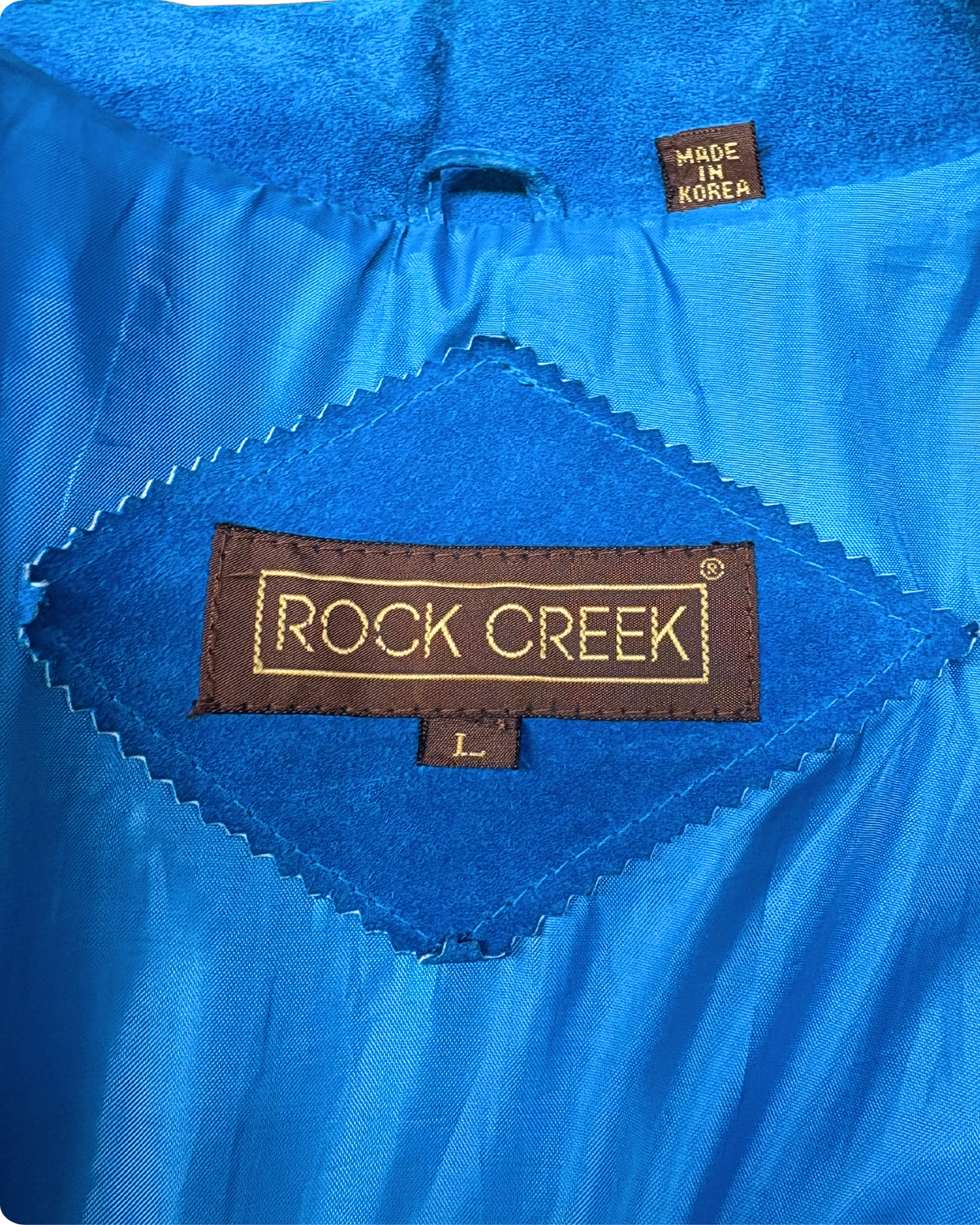 Vintage Blue Suede Fringe Leather Jacket