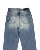 Custom Crystal Hem High-Waisted Sneak Jeans
