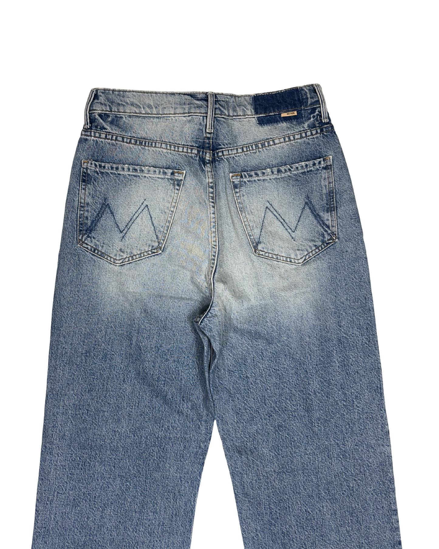 Custom Crystal Hem High-Waisted Sneak Jeans