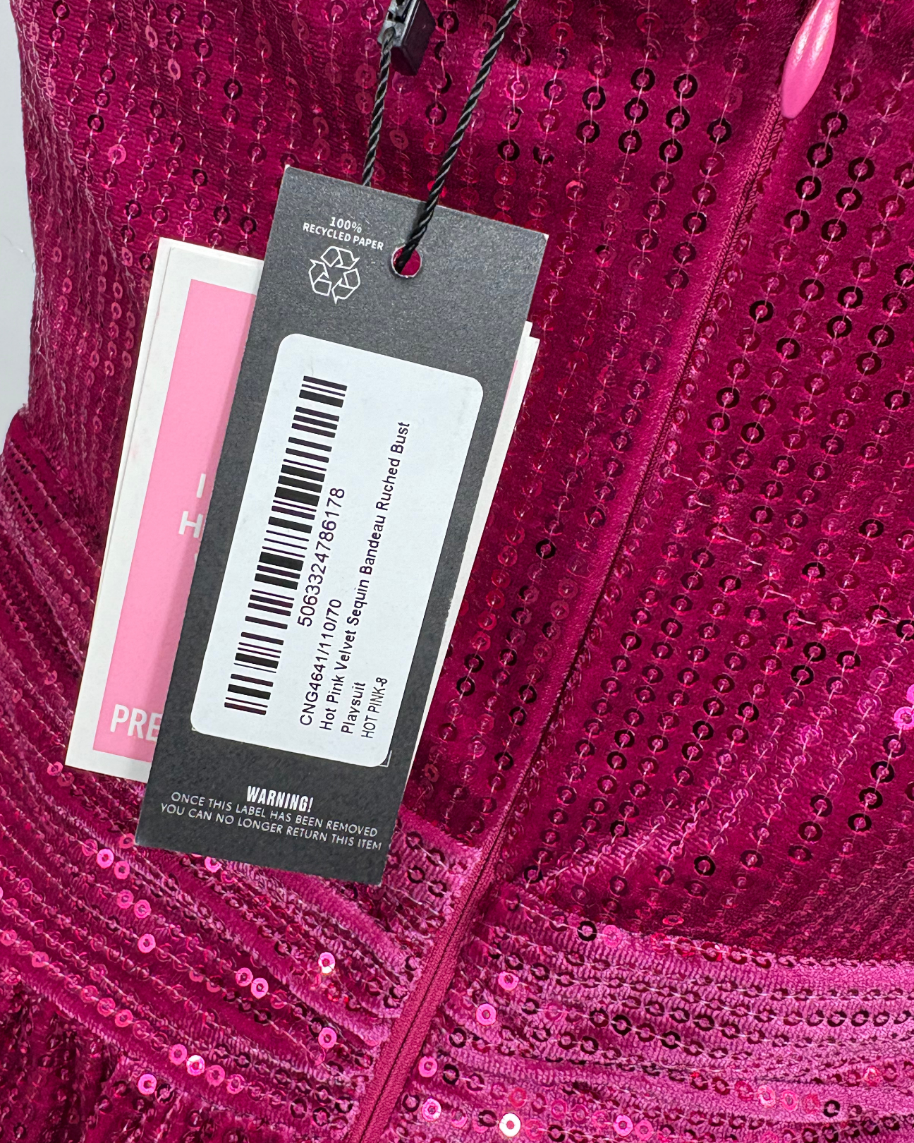 Pink Sequin Romper