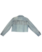 One of One Custom Pearl & Crystal Denim Jacket