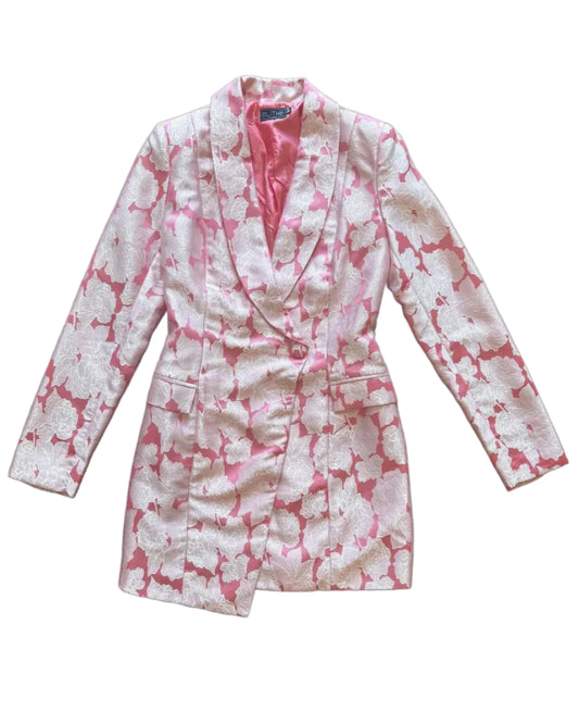 Pink Floral Suit Dress