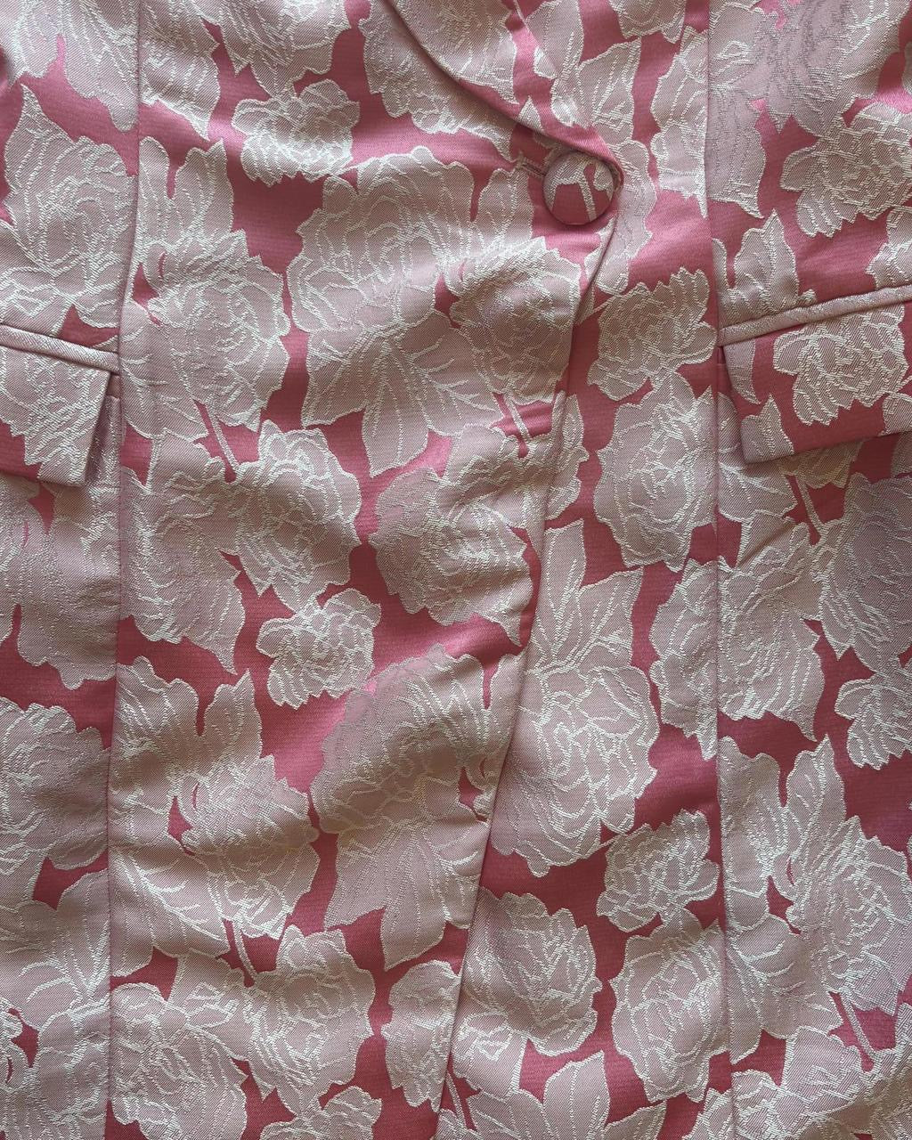 Pink Floral Suit Dress