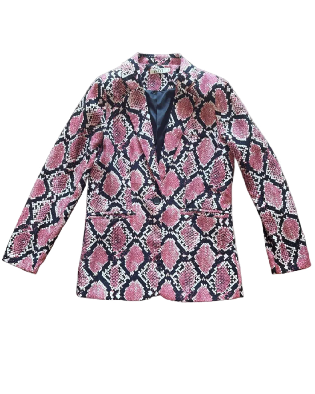 Pink Snake Skin Blazer