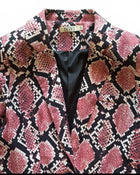 Pink Snake Skin Blazer