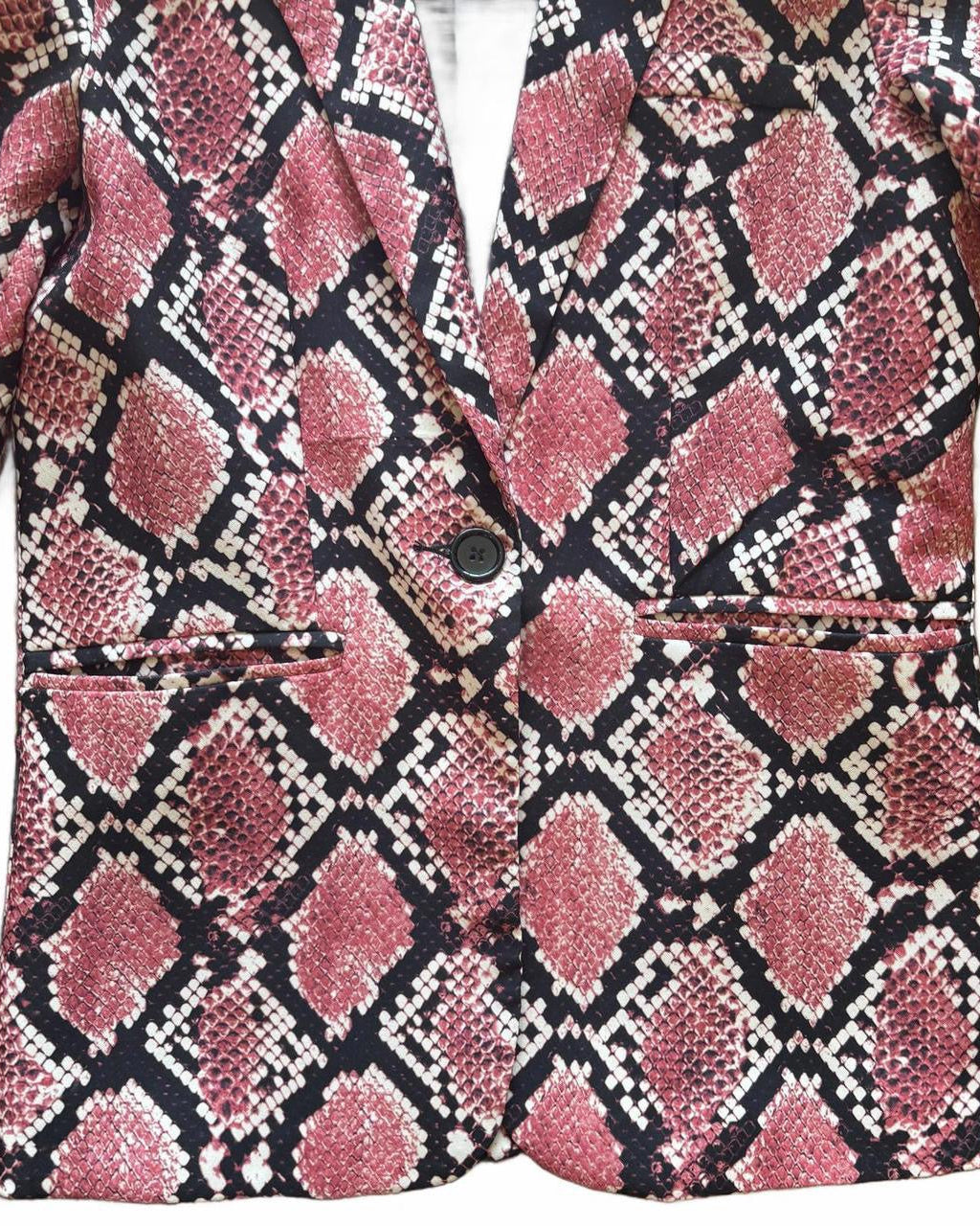 Pink Snake Skin Blazer
