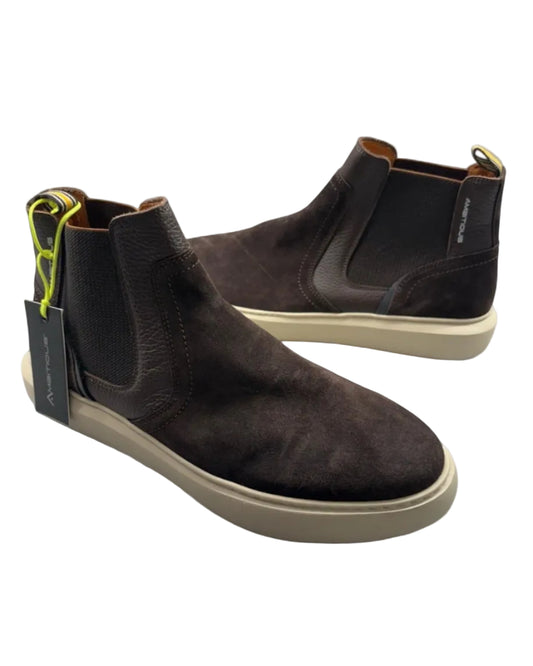 Brown Leather High Top Boots