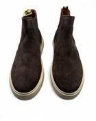 Brown Leather High Top Boots