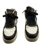 Bershka High Top Sneakers in Black & Khaki