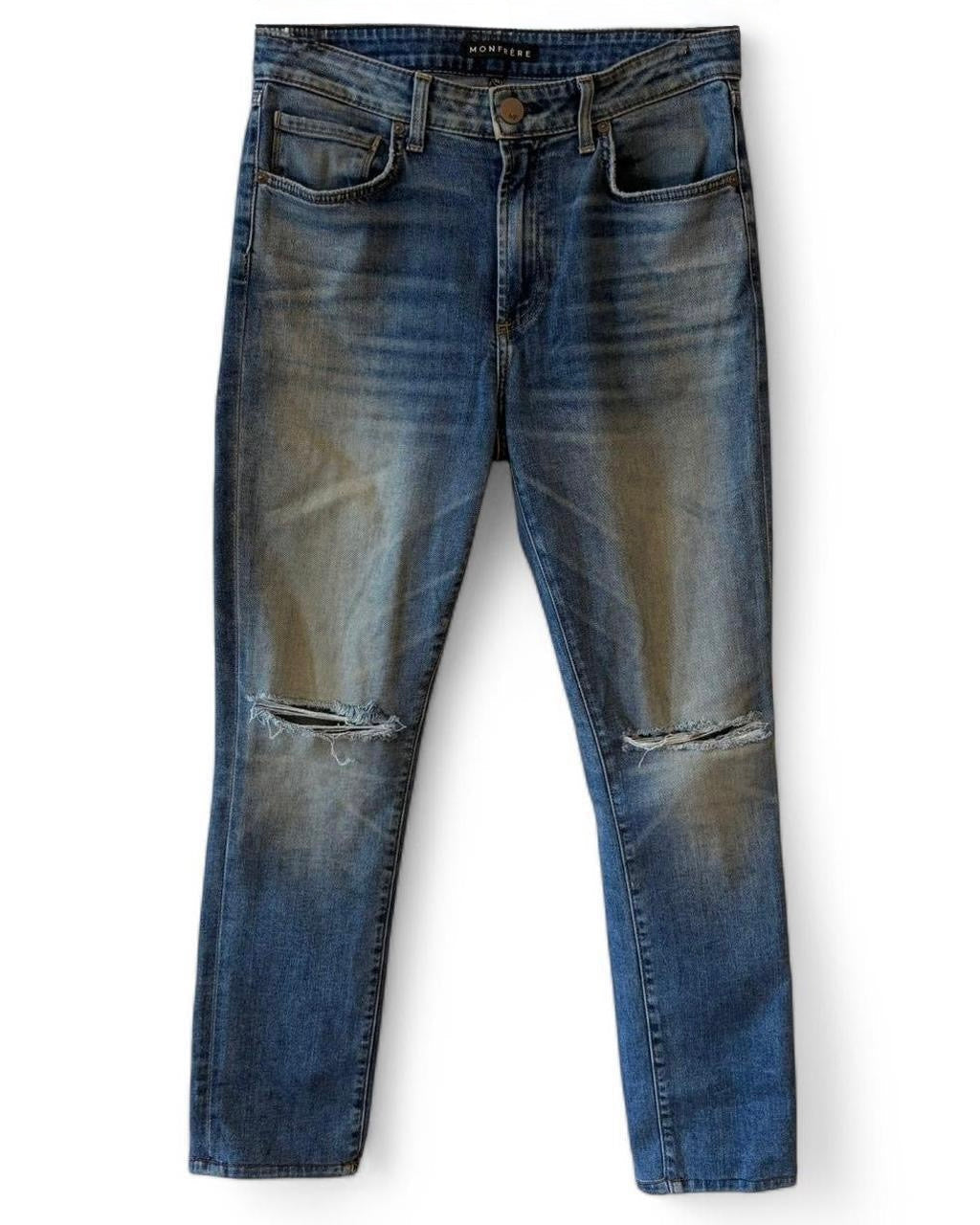 Greyson Distressed Slim Fit Jeans