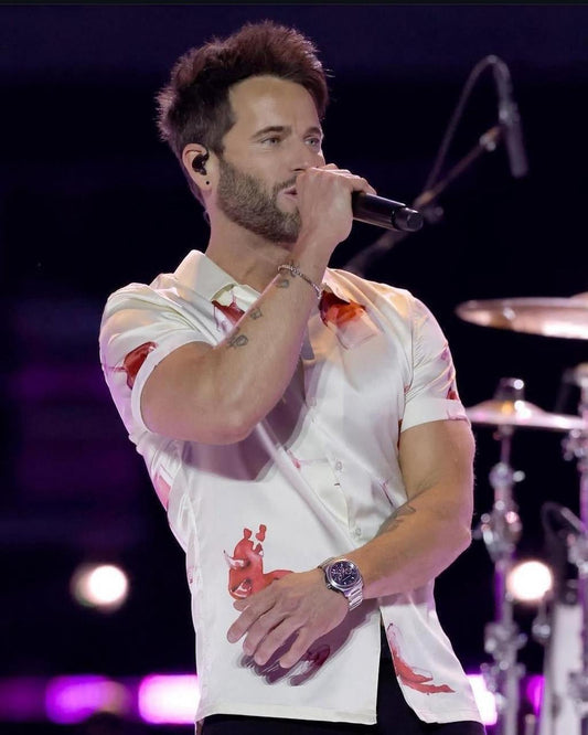 Wine Glass Print Shirt