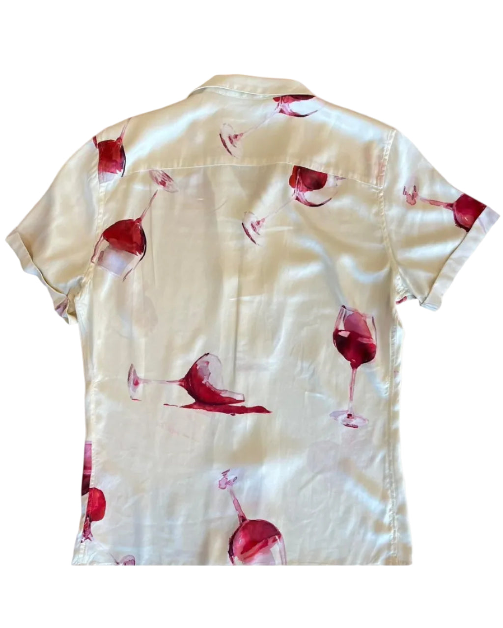 Wine Glass Print Shirt